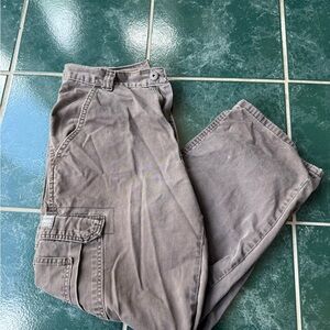 Wrangler Brown Cargo Pants with Straight-Leg Cut